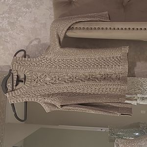 BCBG cold shoulder knit sweater
